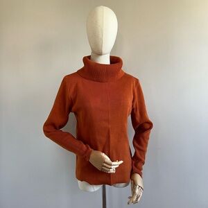 Vintage Fully Fashioned Society Orange Turtleneck